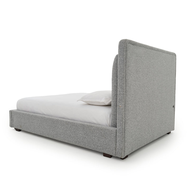 Elisha Fabric Queen Bed Dark Grey