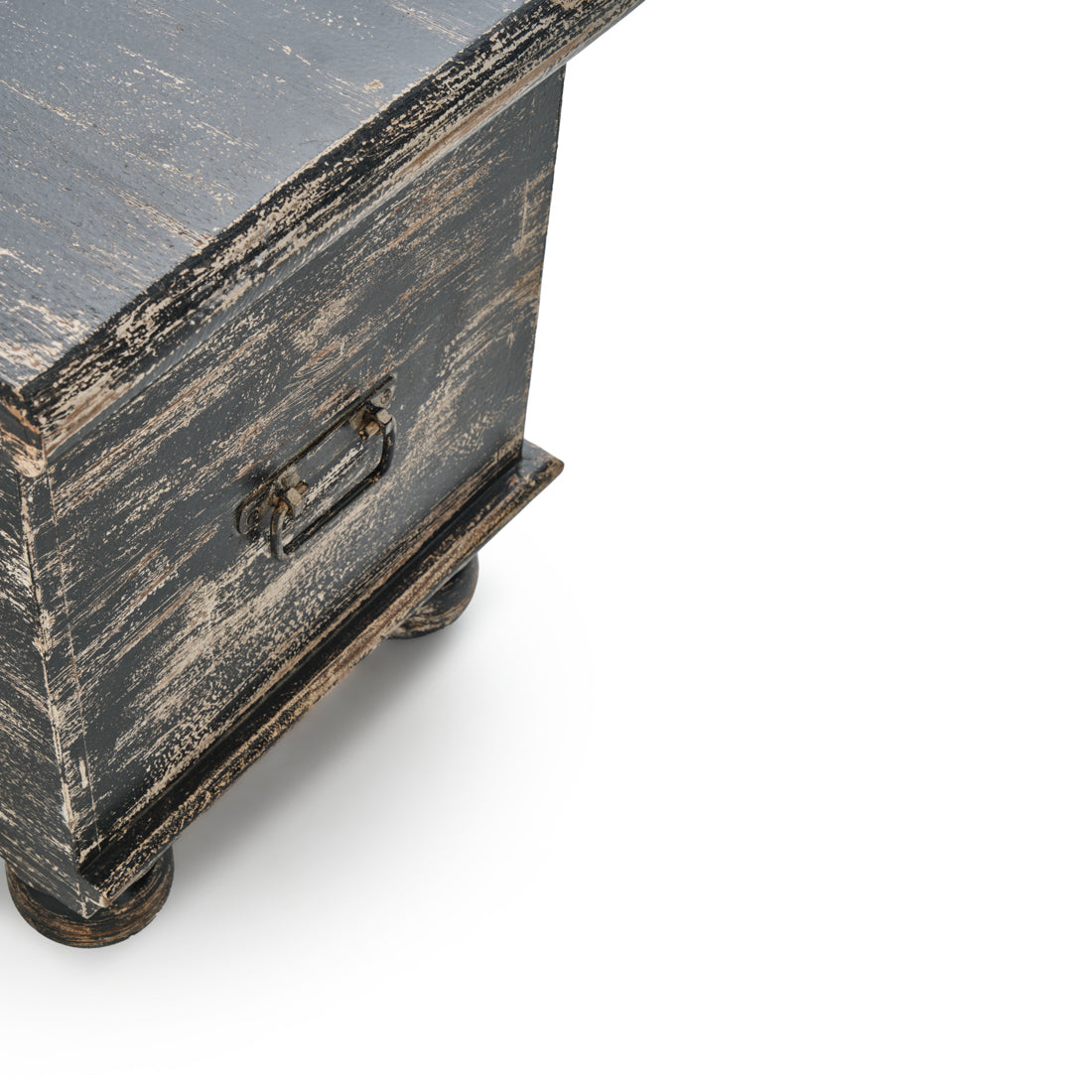 Navya Wood Accent Table Dark Grey