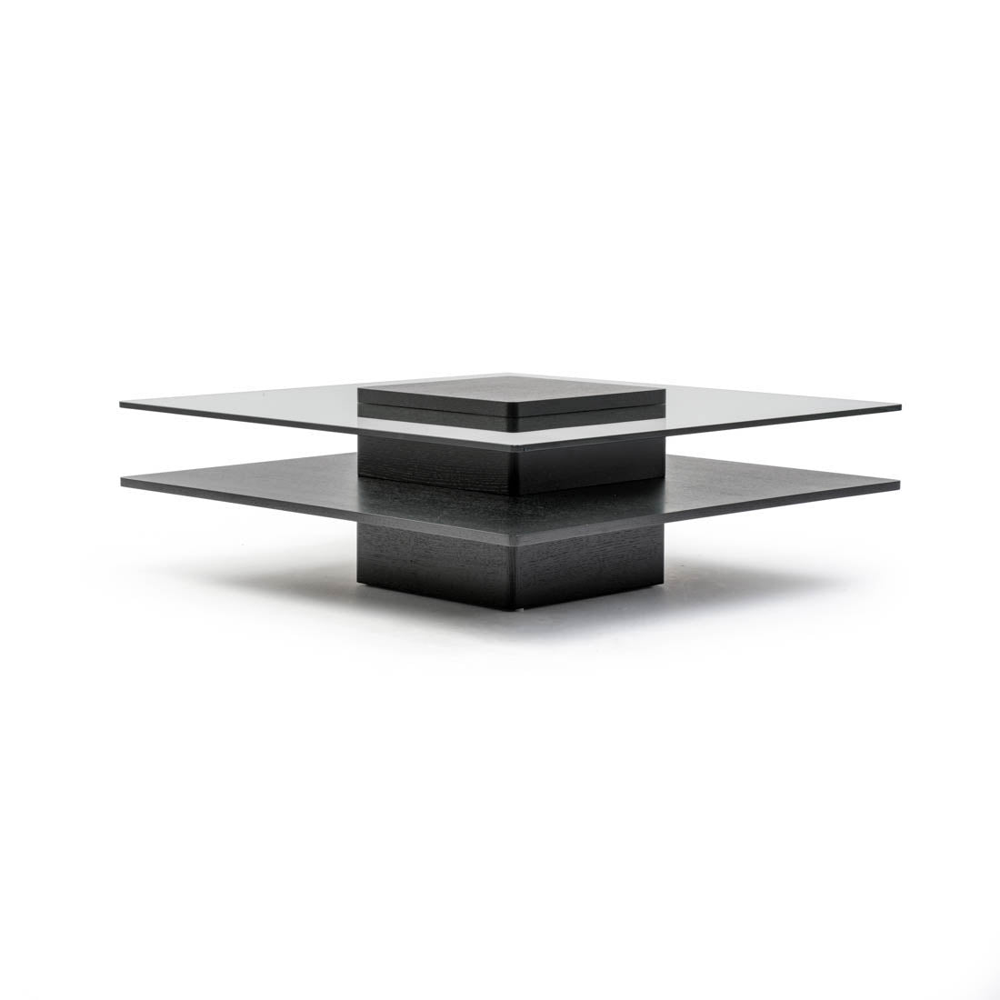 Piatto Glass Coffee Table Black
