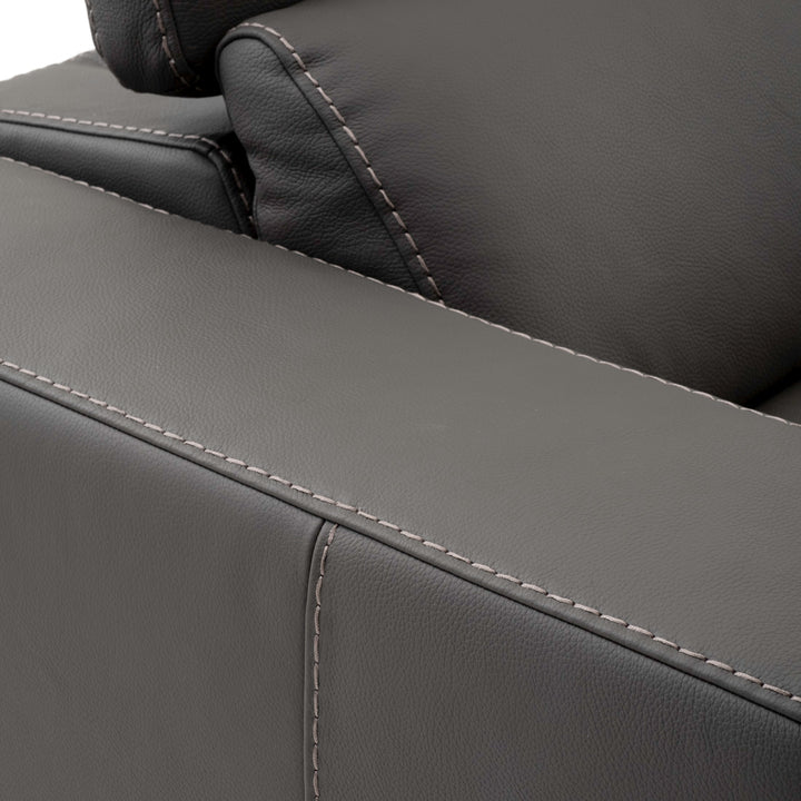 Warley Reclining Sectional Sofa Dark Grey