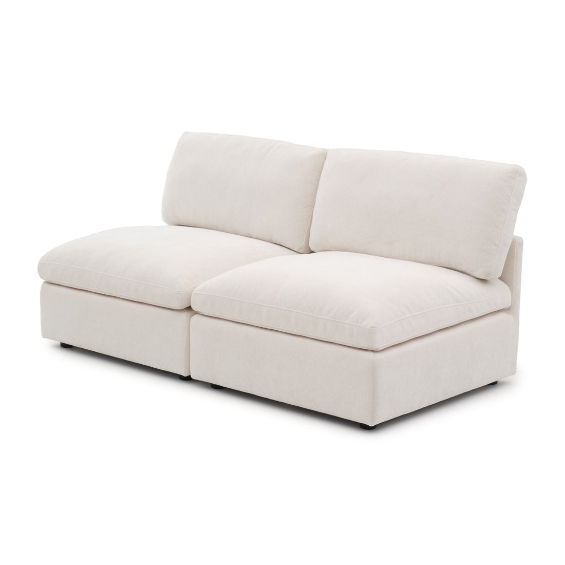 Emiliana Modular Armless Loveseat Beige