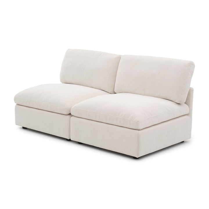 Emiliana Modular Armless Loveseat Beige