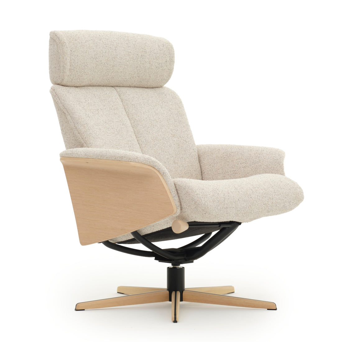 Nakatosa Reclining Chair with Ottoman Beige