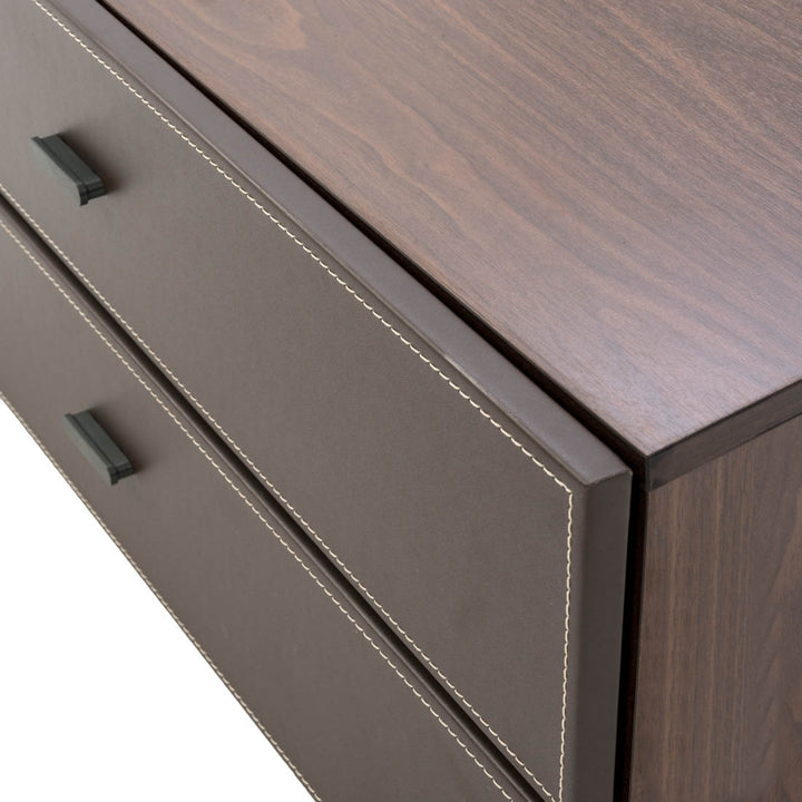 Neghan Wood Bookcase Dark Brown