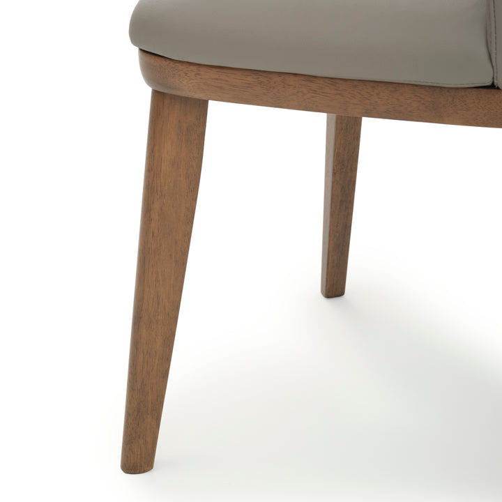 Ewana Leather Chair Dark Grey