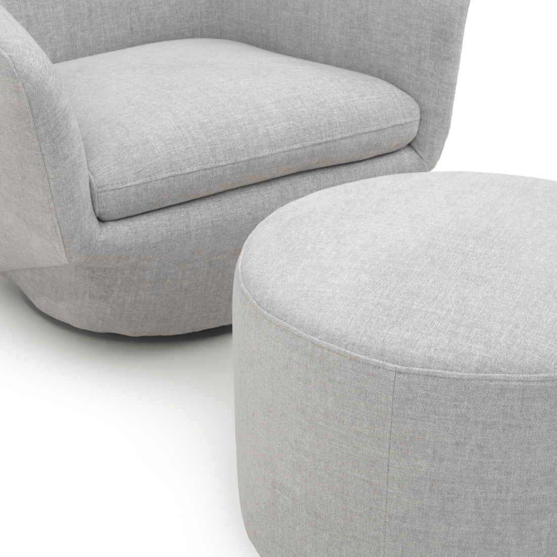 Wyle Swivel Accent Chair Light Grey
