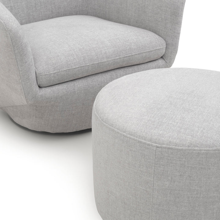 Wyle Swivel Accent Chair Light Grey