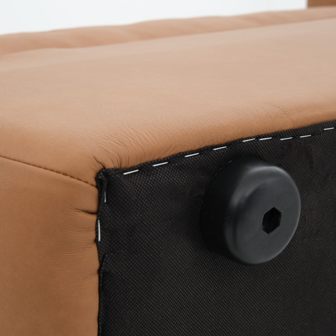 Nigella Leather Sectional Sofa Cognac