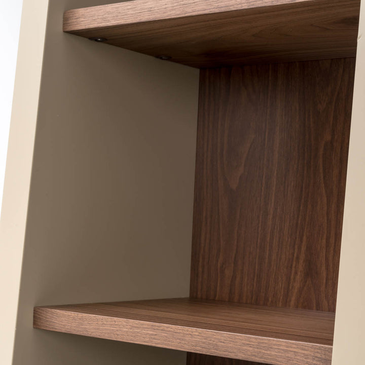 Neghan Wood Bookcase Dark Brown