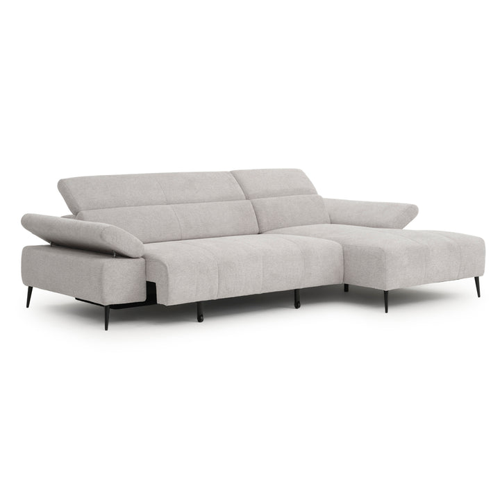 Eldan Fabric Sectional Sofa Light Grey