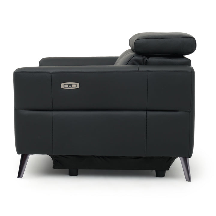 Westlyn Leather Reclining Loveseat Black
