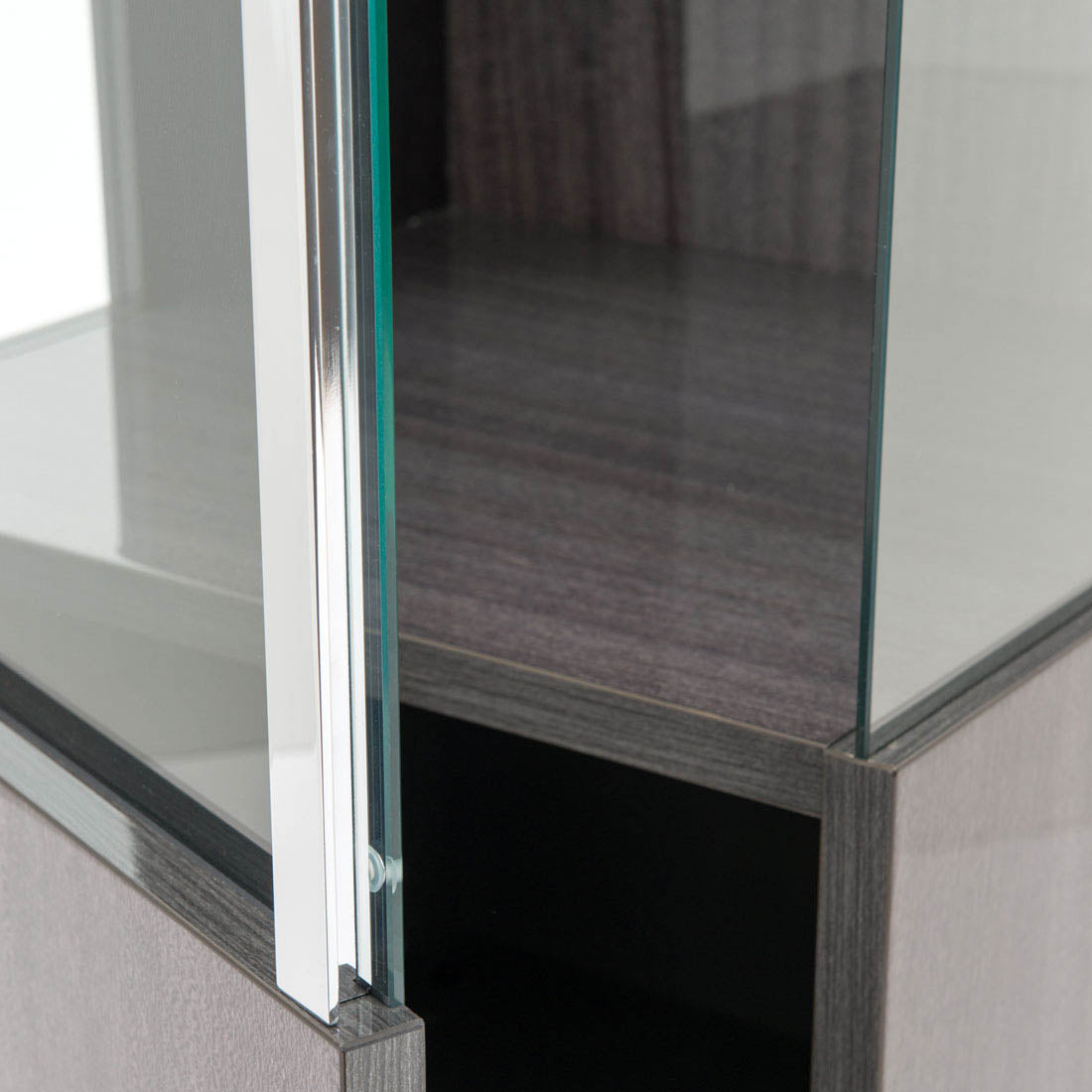 Carlyle Wood Bookcase Dark Grey