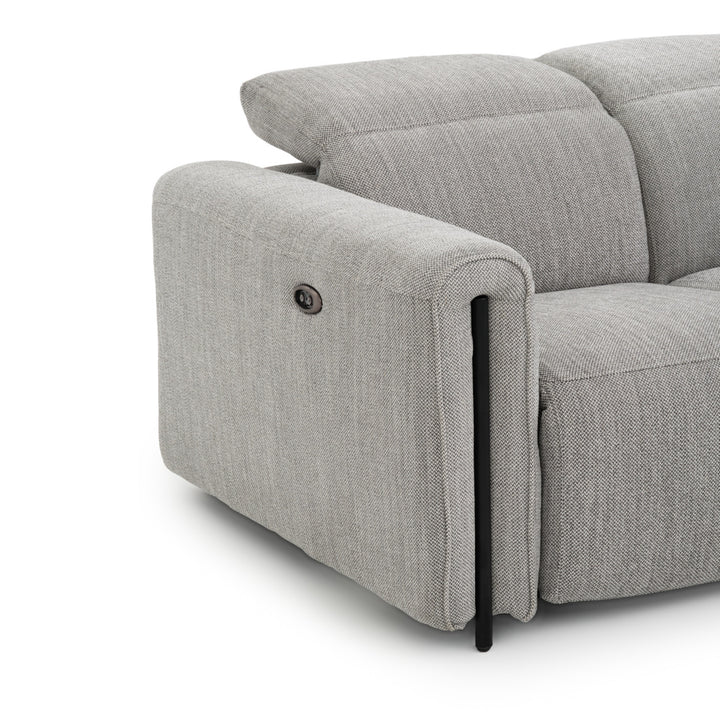 Wilnoir Fabric Reclining Loveseat Light Grey