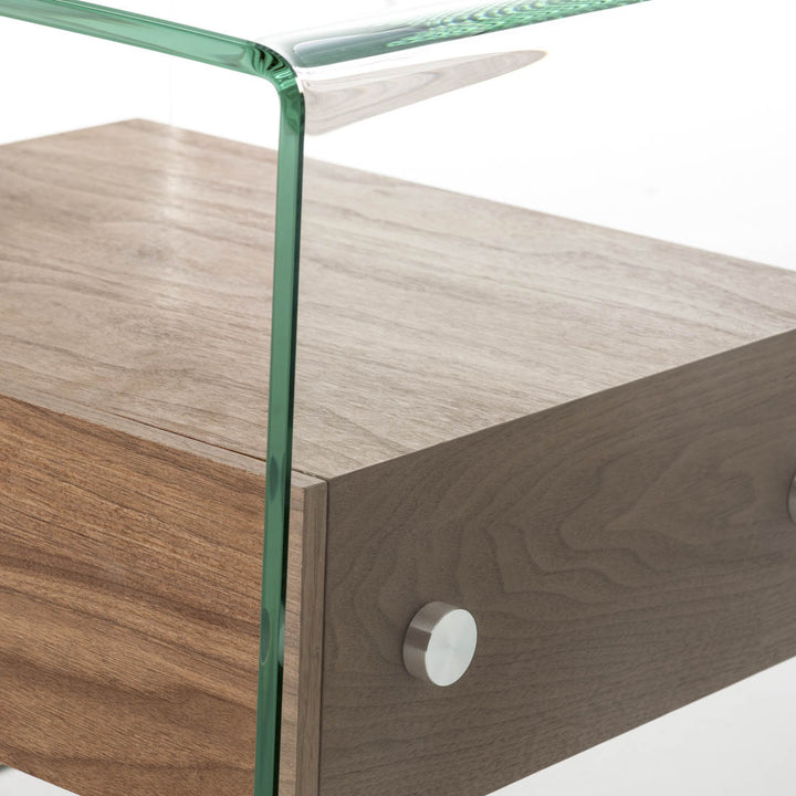 Nima Glass End Table Clear