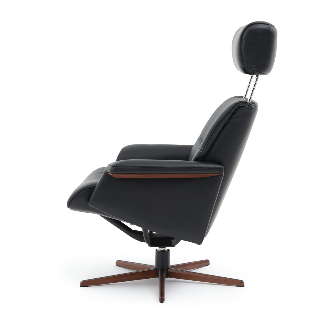 Norris Reclining Chair with Ottoman Black
