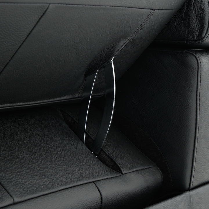 Westlyn Leather Reclining Loveseat Black