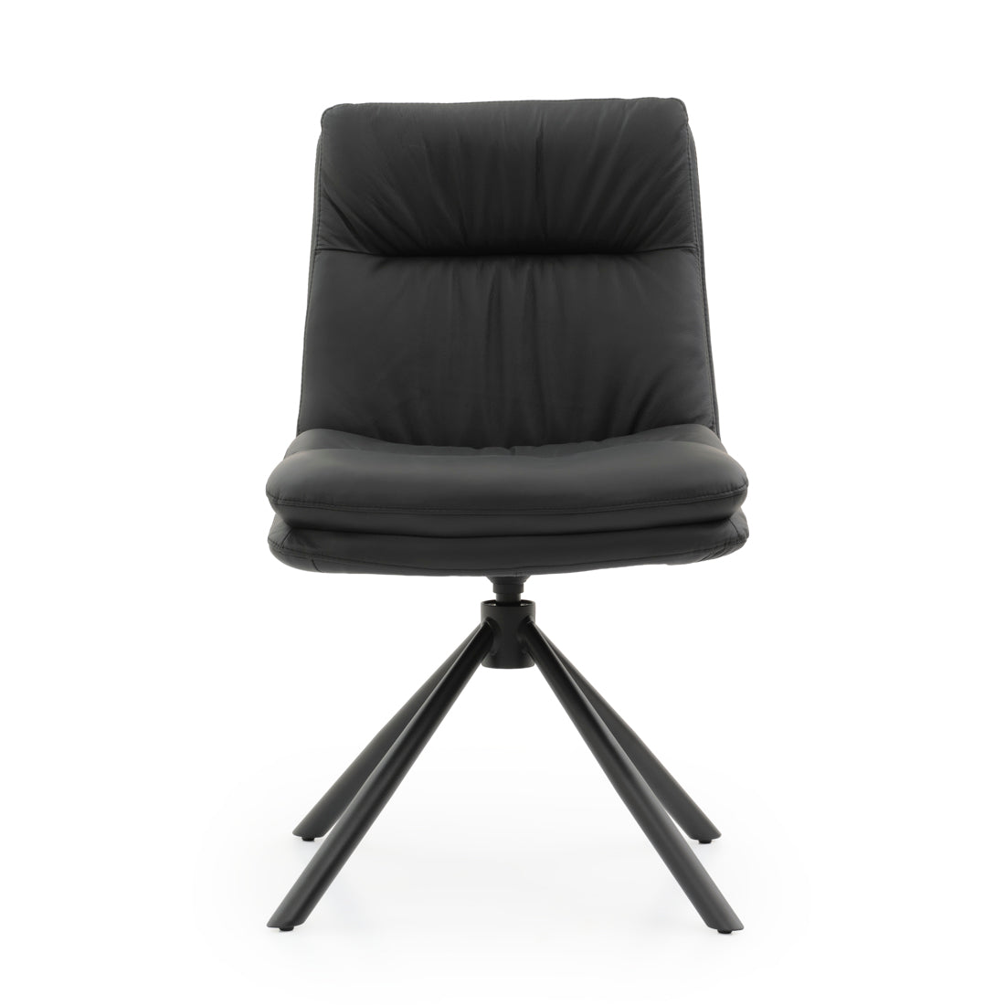 Everlee Leather Chair Black