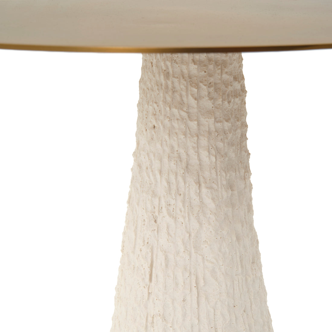 Nadete Stone Accent Table White