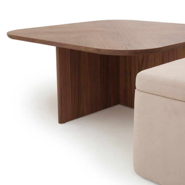Norna Coffee Table with Storage Dark Brown