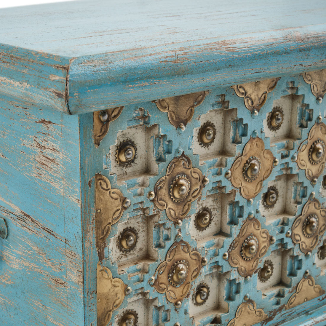 Navya Wood Accent Table Multicolour
