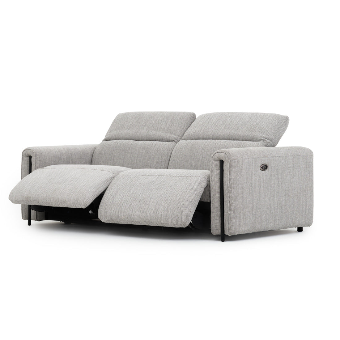 Wilnoir Fabric Reclining Sofa Light Grey
