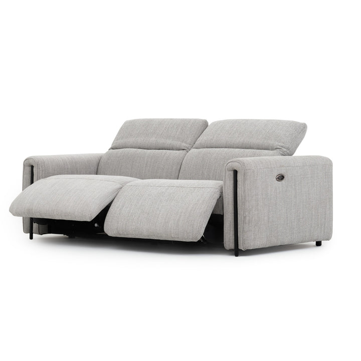 Wilnoir Fabric Reclining Sofa Light Grey