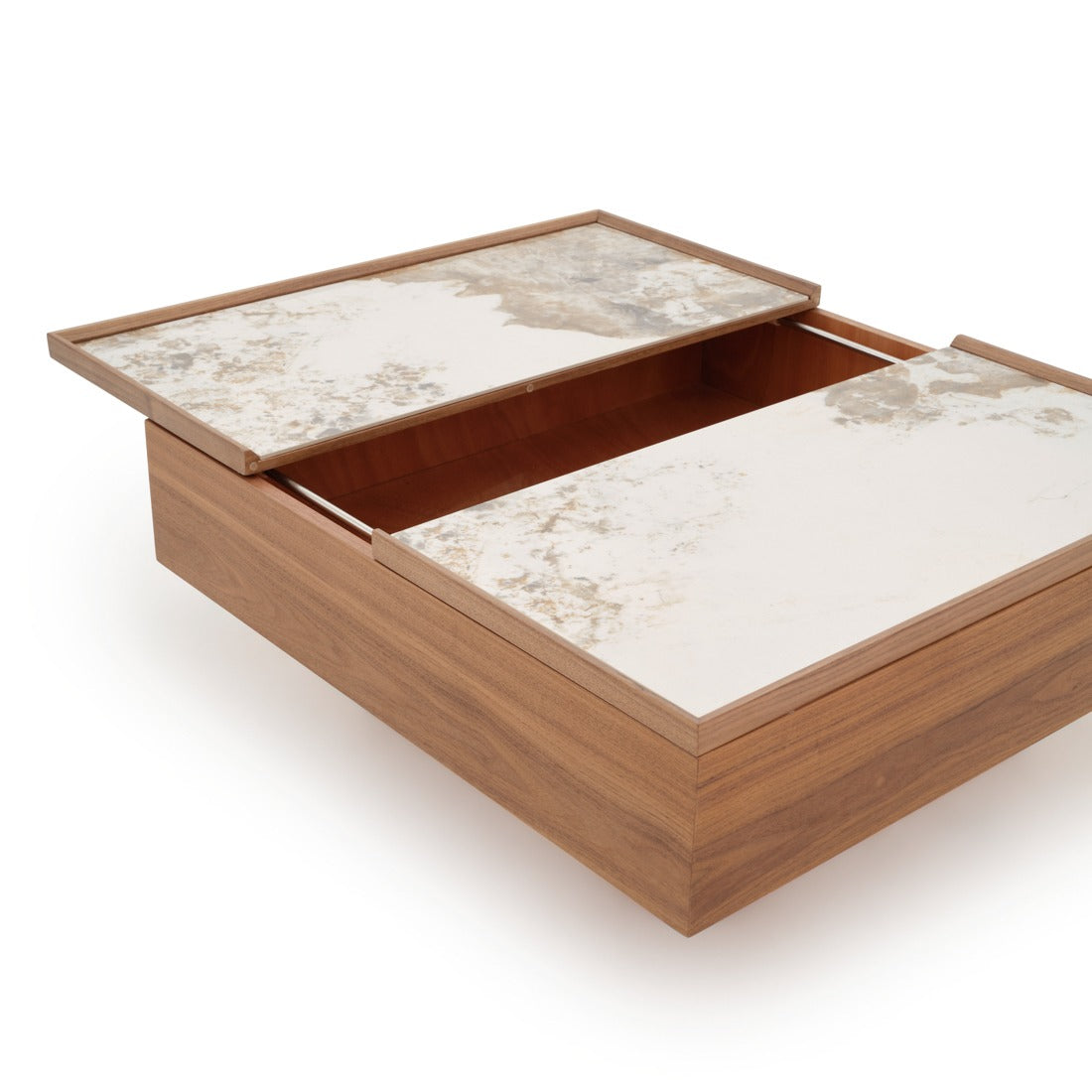 Emoni Coffee Table with Storage Dark Brown