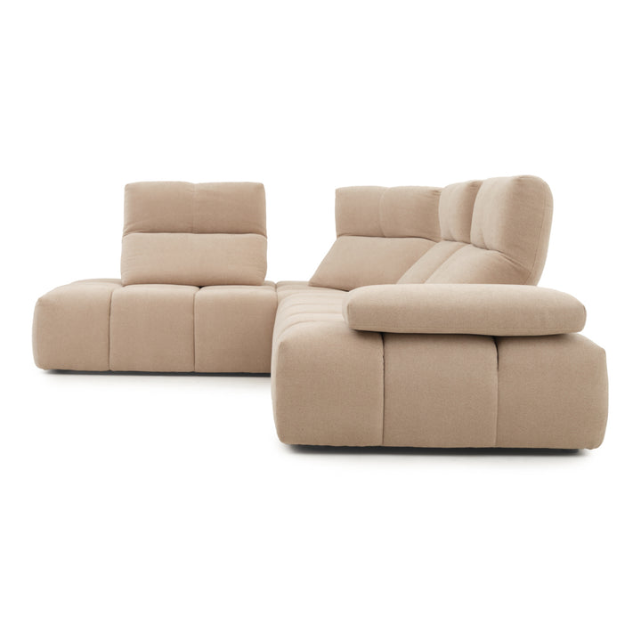 Nerida Fabric Sectional Sofa Beige