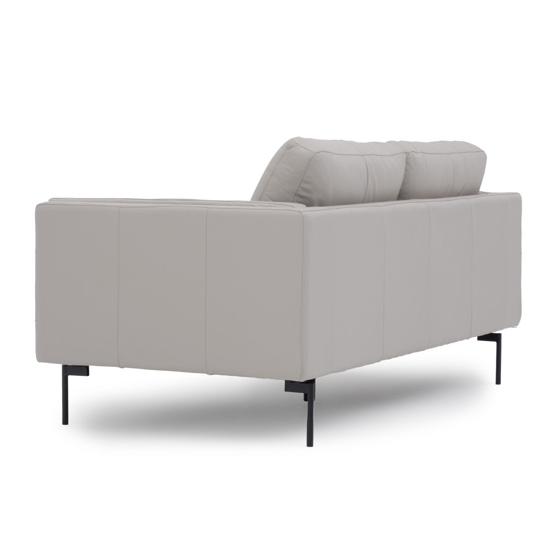 Everly Leather Loveseat Light Grey