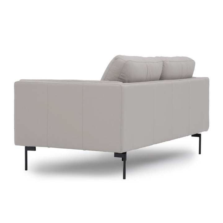 Everly Leather Loveseat Light Grey