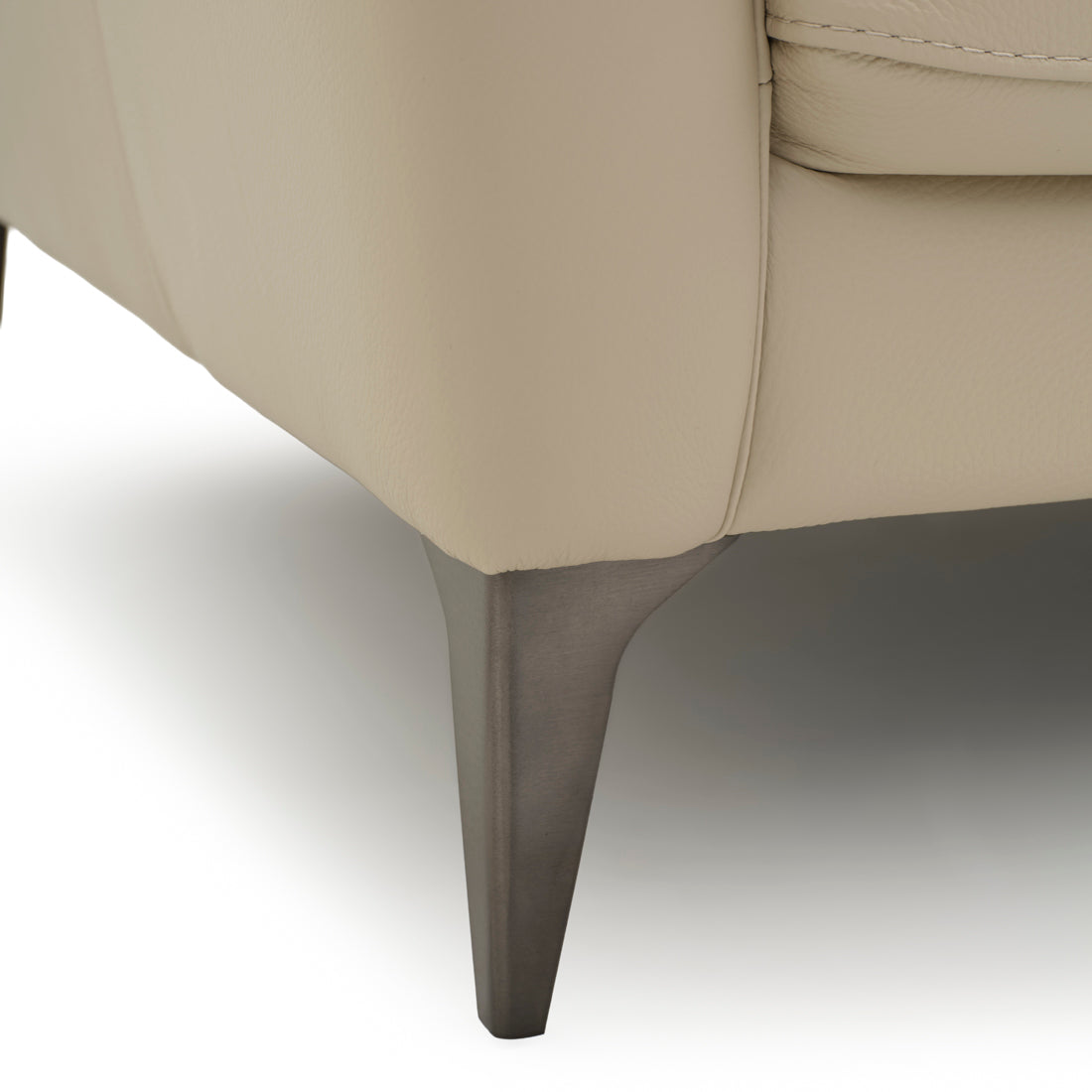 Elbertina Leather Loveseat Beige