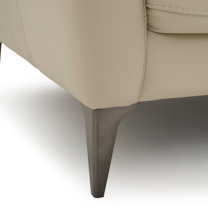 Elbertina Leather Loveseat Beige