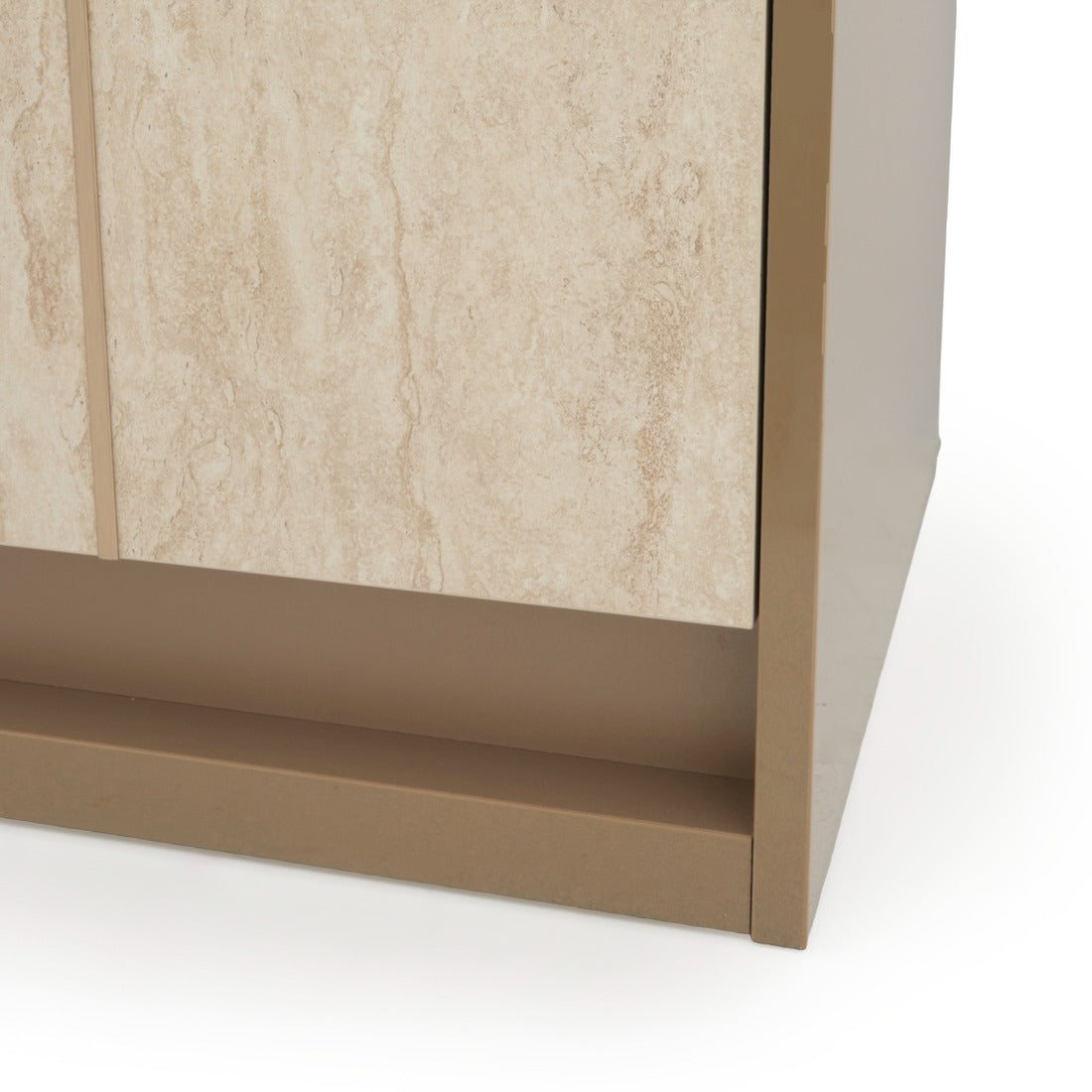 Nunzia Glass Curio Beige