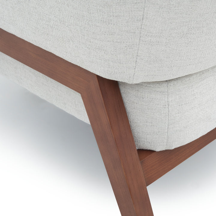 Noa Fabric Accent Chair Light Grey
