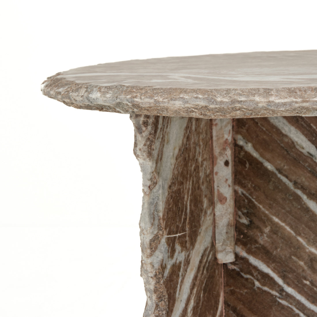 Eshma Marble Accent Table Dark Brown