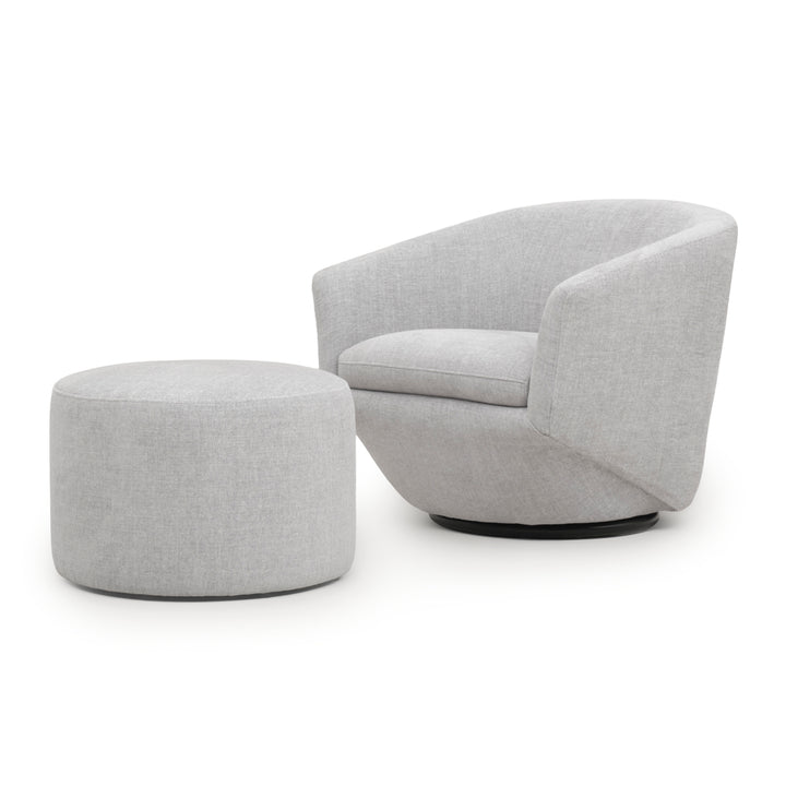 Wyle Swivel Accent Chair Light Grey