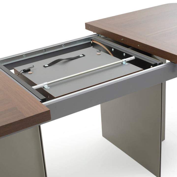 Wadena Extendable Dining Table Dark Brown