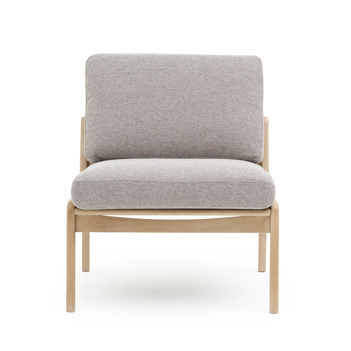 Nashik Fabric Accent Chair Light Grey
