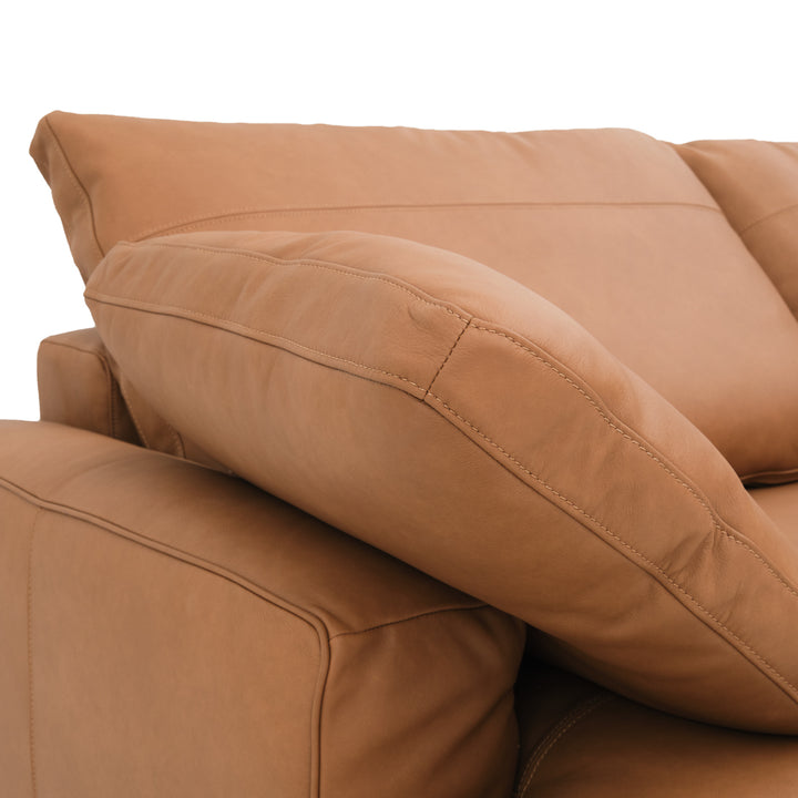Nigella Leather Sectional Sofa Cognac