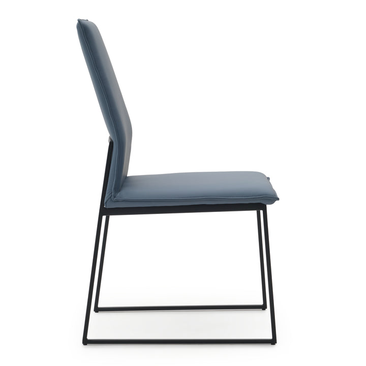Wara Leather Chair Dark Blue