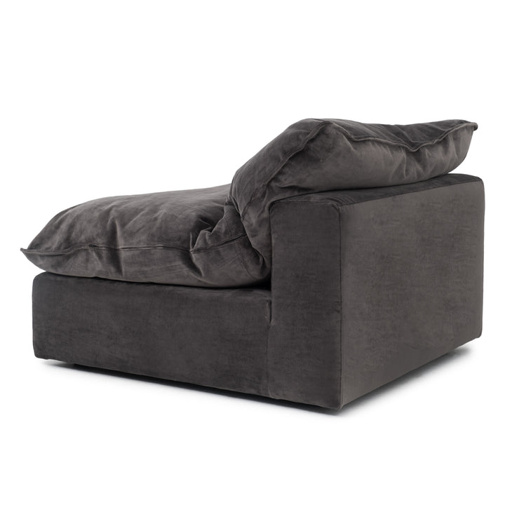 Nuage Modular Armless Chair Dark Grey
