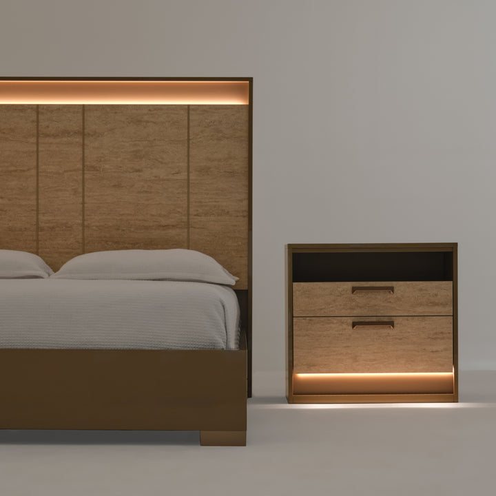 Nunzia King Bed Beige