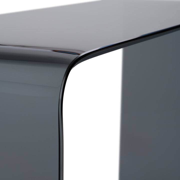 Wenzel Glass Console Table Dark Grey