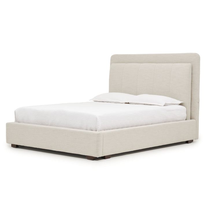 Elisha Fabric Queen Bed Beige