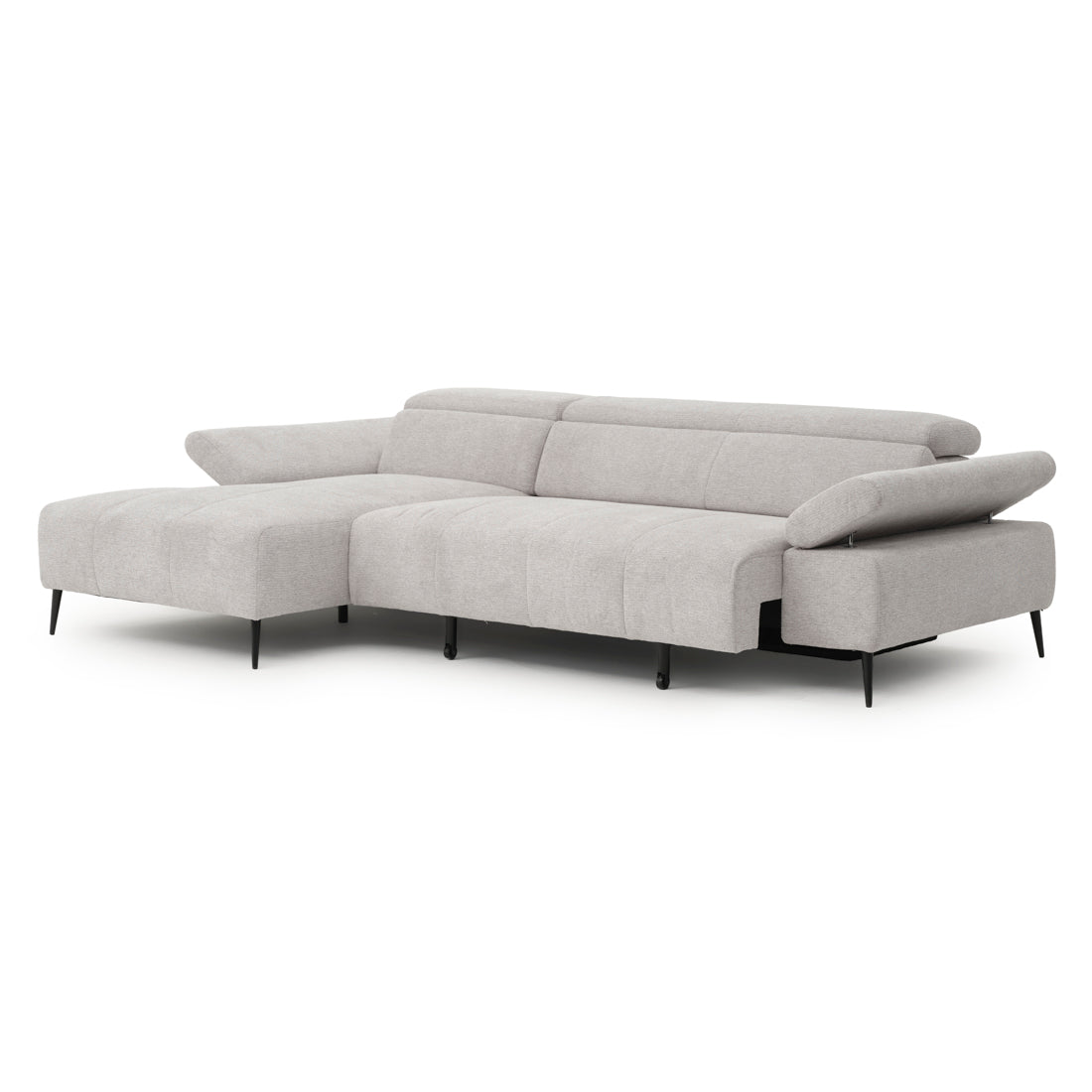 Eldan Fabric Sectional Sofa Light Grey