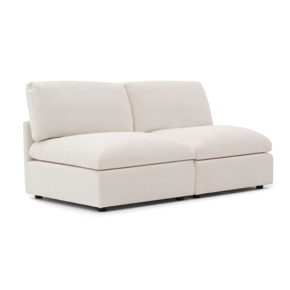 Emiliana Modular Armless Loveseat Beige