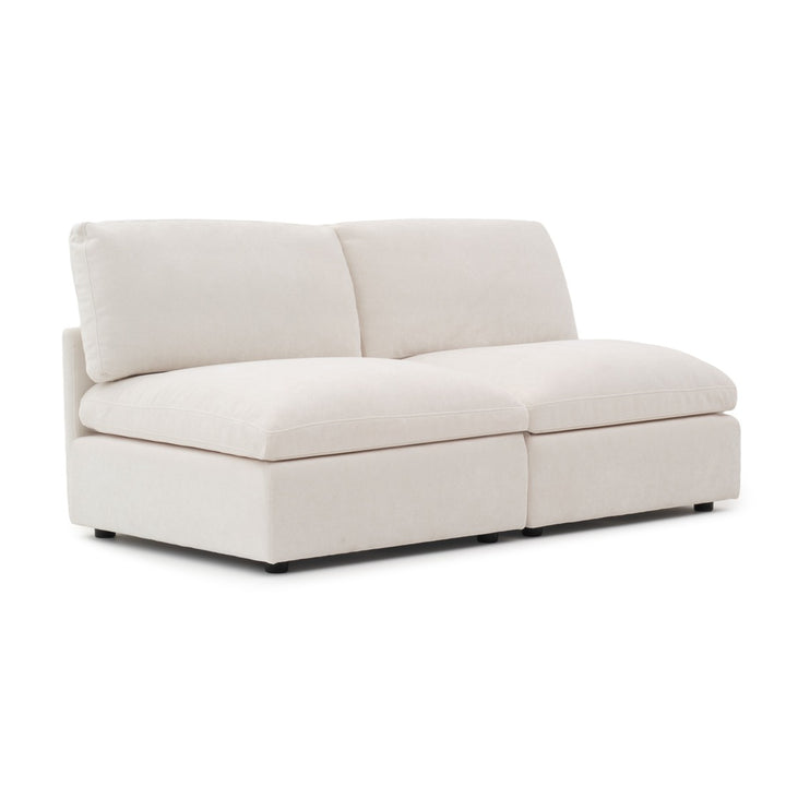 Emiliana Modular Armless Loveseat Beige