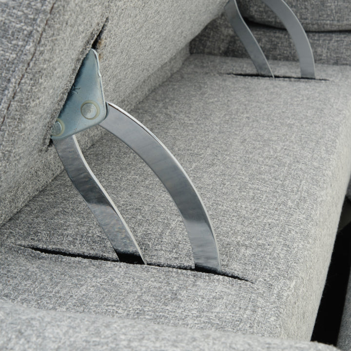 Niguel Fabric Reclining Loveseat Light Grey