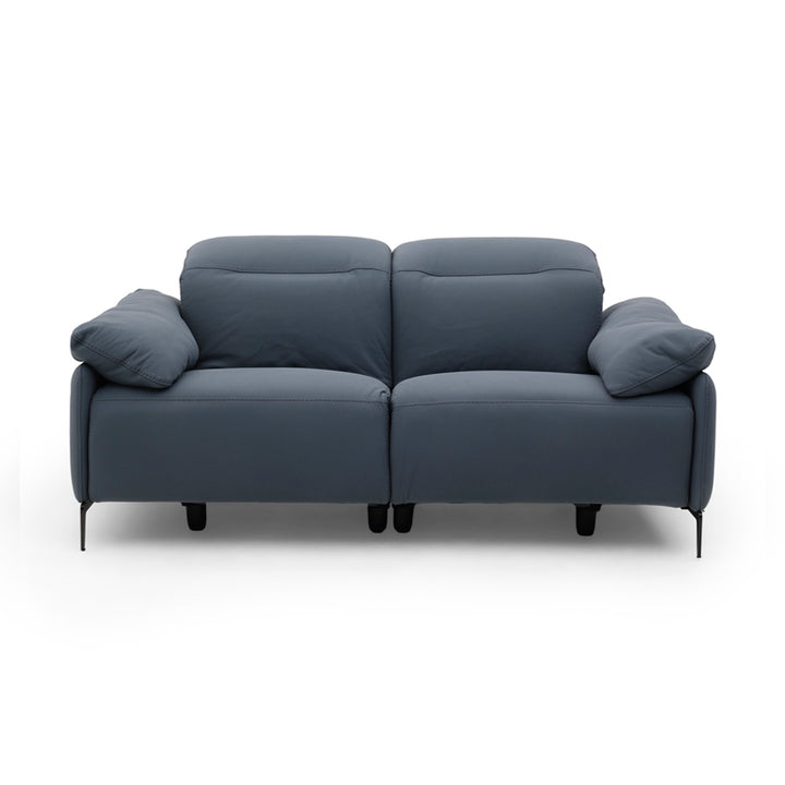 Wakely Leather Reclining Loveseat Dark Blue