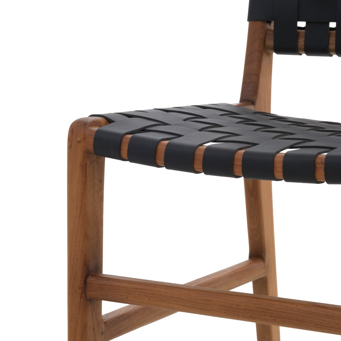 Santina Leather Chair Black